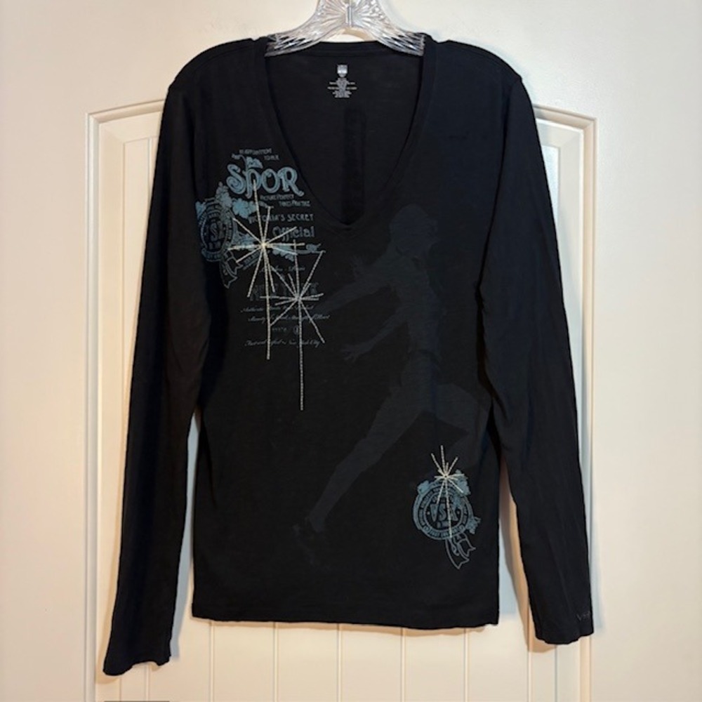 Victoria Secret VSX Sport Long Sleeve with Embroidery Sz L Athleisure‎ Athletic